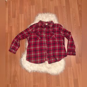 Mossimo Supply Co. Red Plaid Button Down Shirt size S